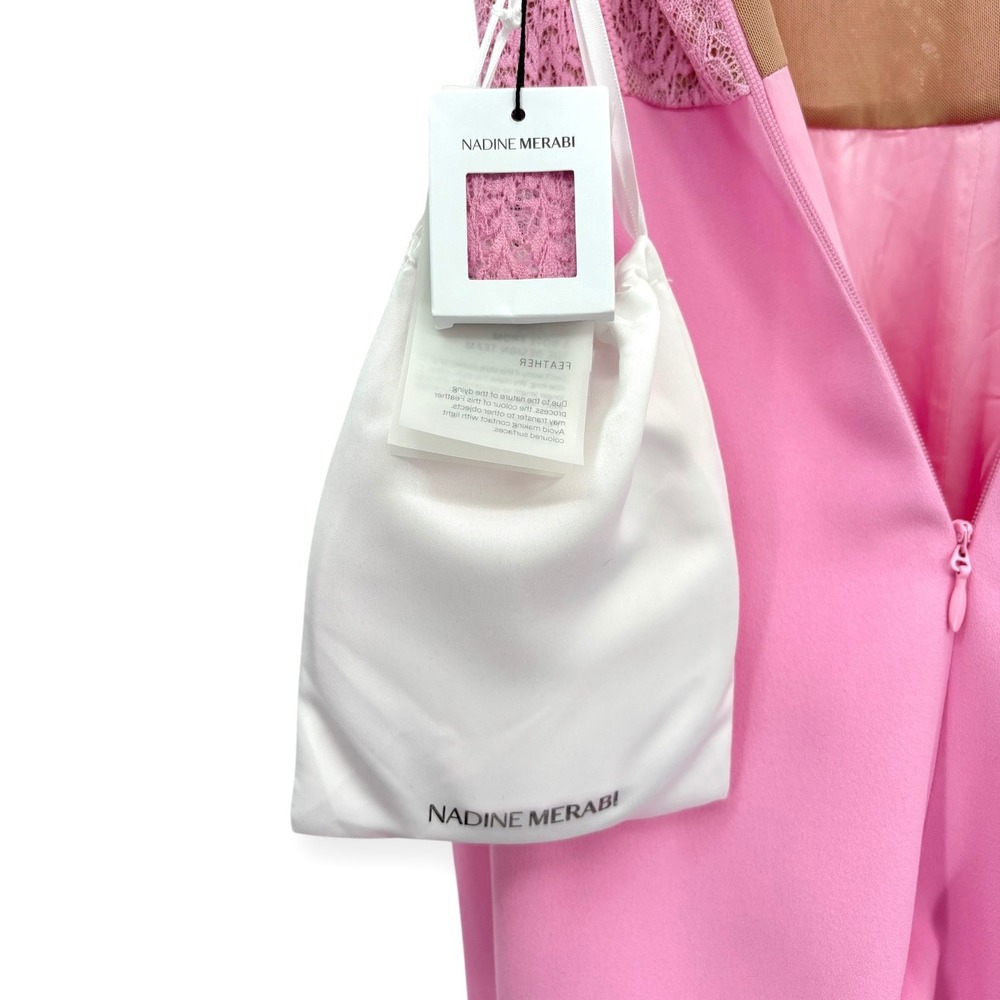 NWT Nadine Merabi Pink Annabelle Sleeveless Lace Jumpsuit - Size 6 - Picture 9 of 14